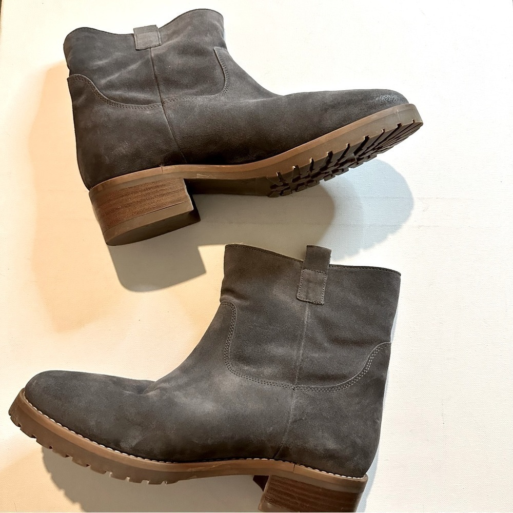 Boden Women's Grey Western Suede Pull On Ankle Boots Size US 10.5 / EU 42 - Picture 2 of 14